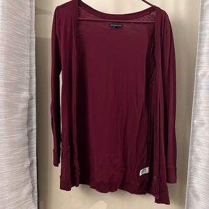 Maroon button open cardigan from American Eagle. Size small